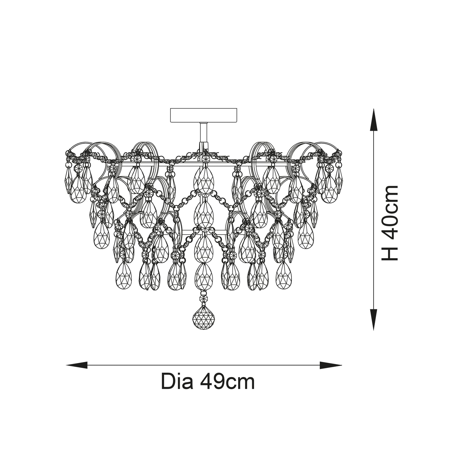 Alisona Large IP Rated Chandelier