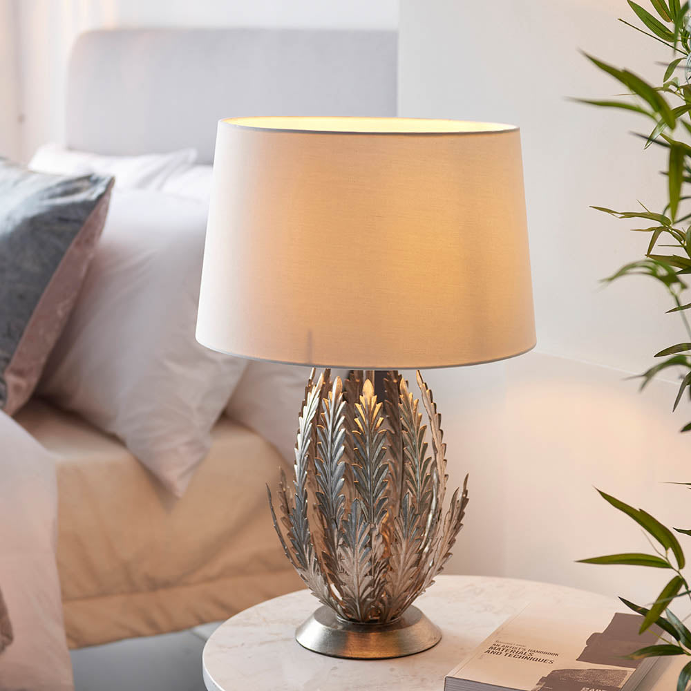SILVER Delphine Table Lamp  with Shade - Discontinued, while stocks last