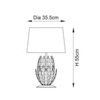 SILVER Delphine Table Lamp  with Shade - Discontinued, while stocks last