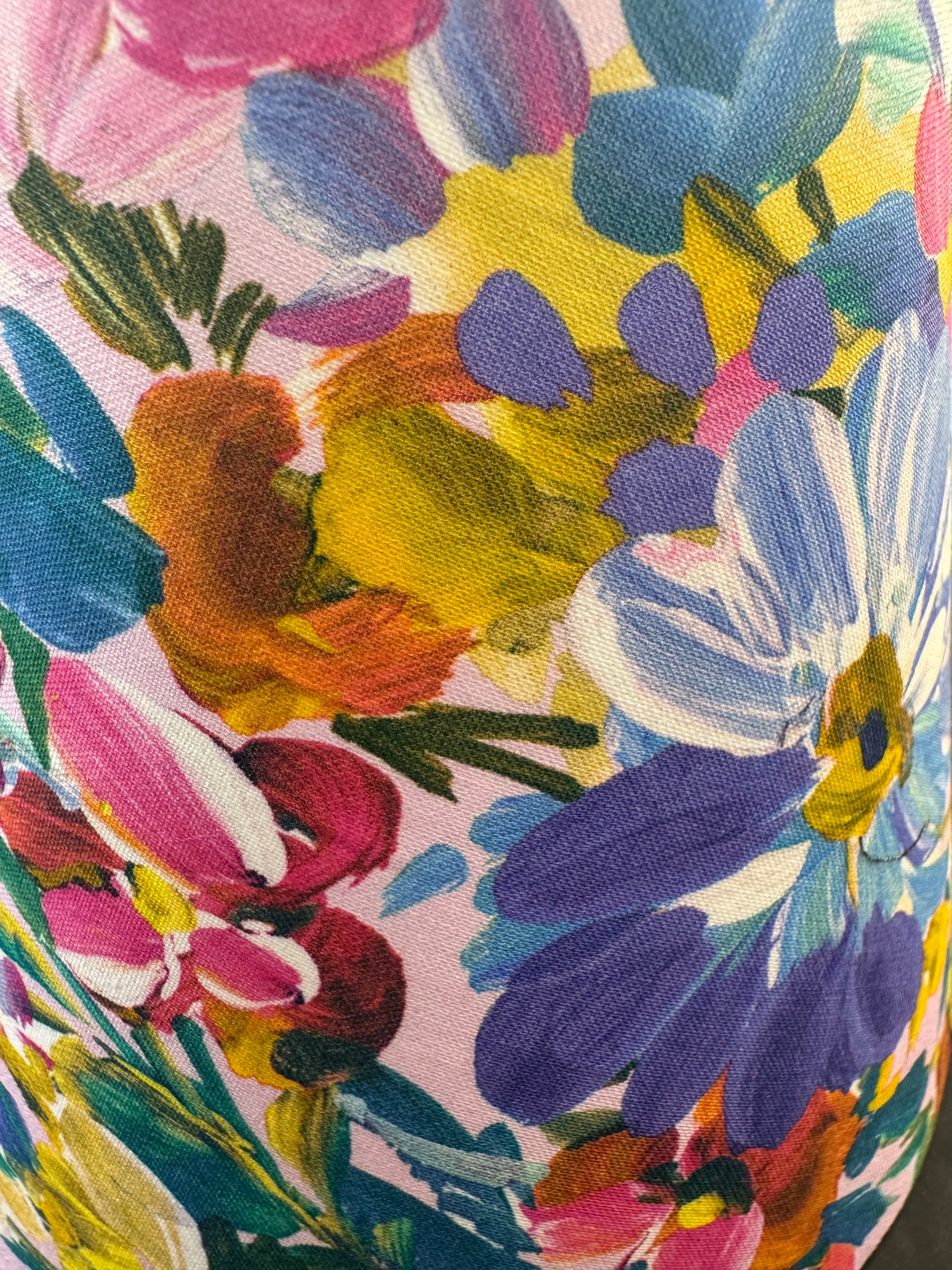 Hand Crafted Candle Clip 6” Lampshade - Summer Flowers