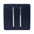 Trendi, Artistic Modern 2 Gang (1x2 Way, 1xIntermediate) 10 Amp Rocker, BRITISH MADE, (25mm Back Box Required)