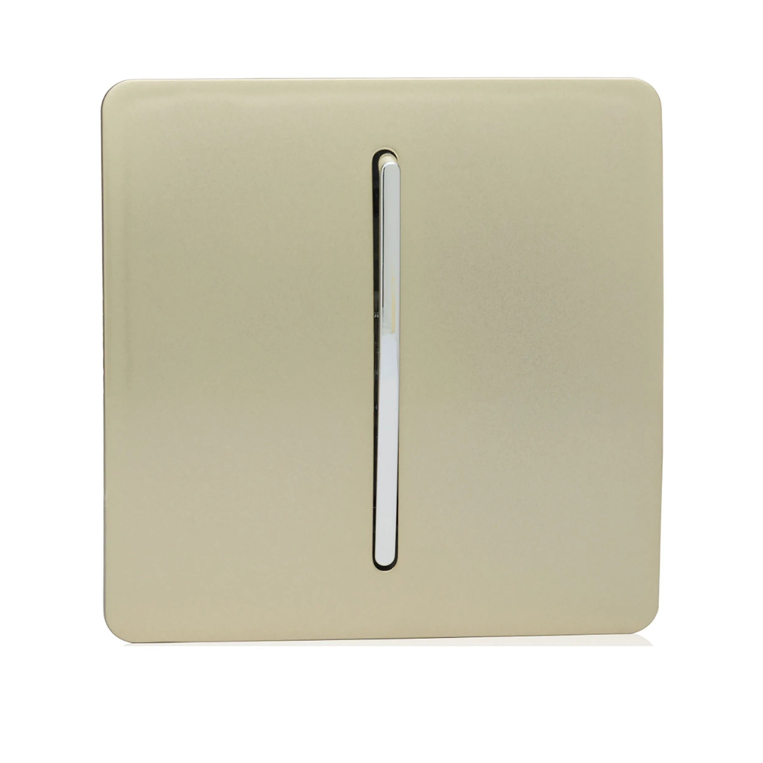 Trendi CHAMPAGNE GOLD 1 gang retractive switch for doorbells, door buzzers or intercom Systems