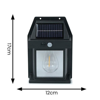 Set of 4 Mini Lantern Solar PIR Wall Light