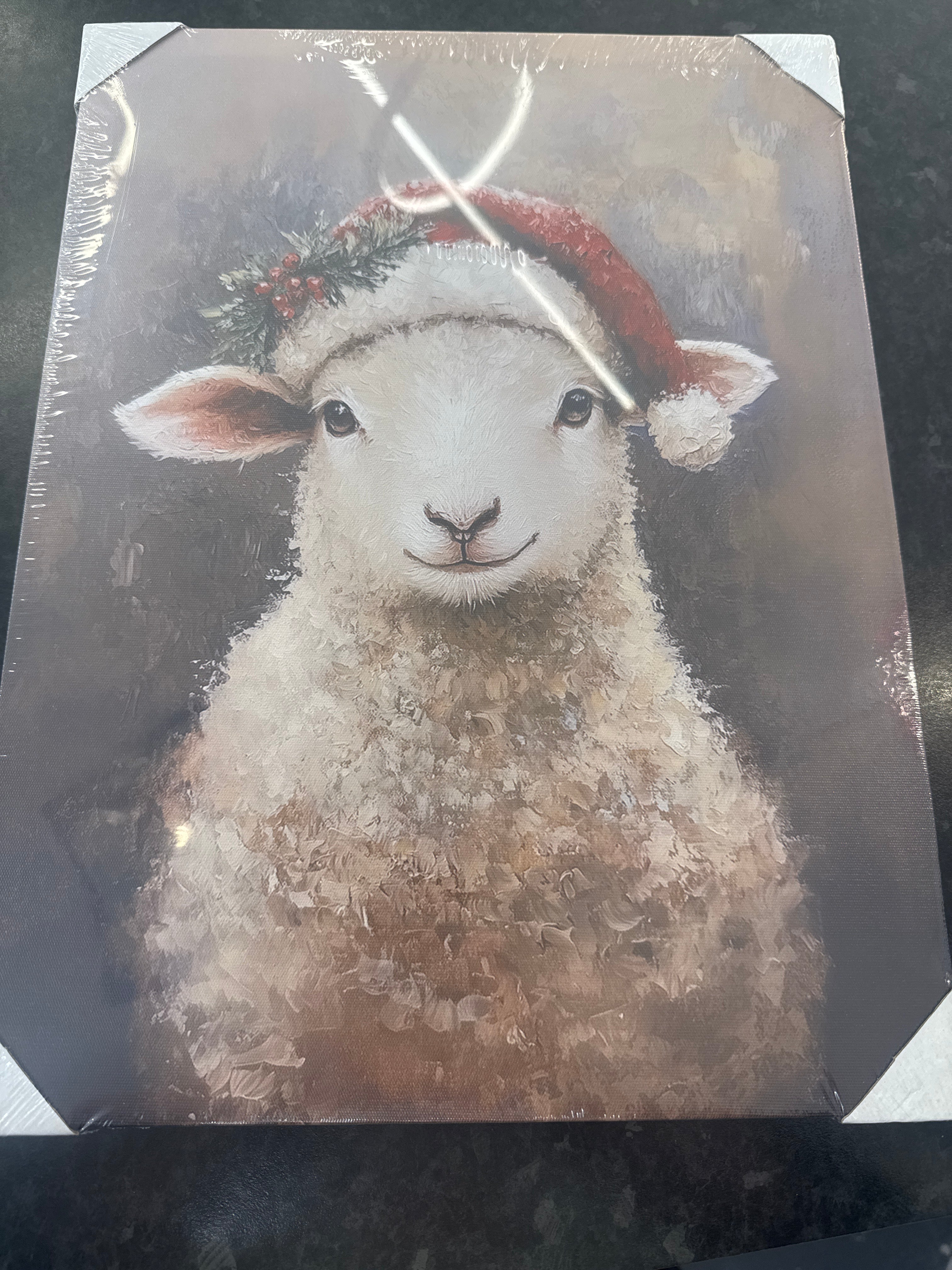 Sheep Christmas Art Print
