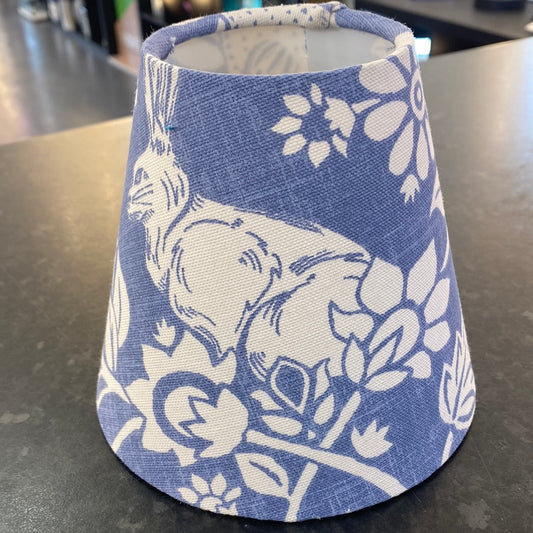 Hand Crafted Candle Clip Lampshade - Blue Country