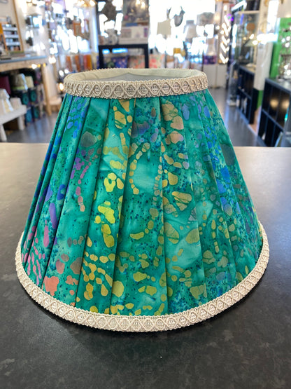 Hand Crafted Pleated Lampshade - Tropical Batik