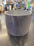 STOCK CLEARANCE - Grey Velvet Drum Shade with Silver inner 18cm