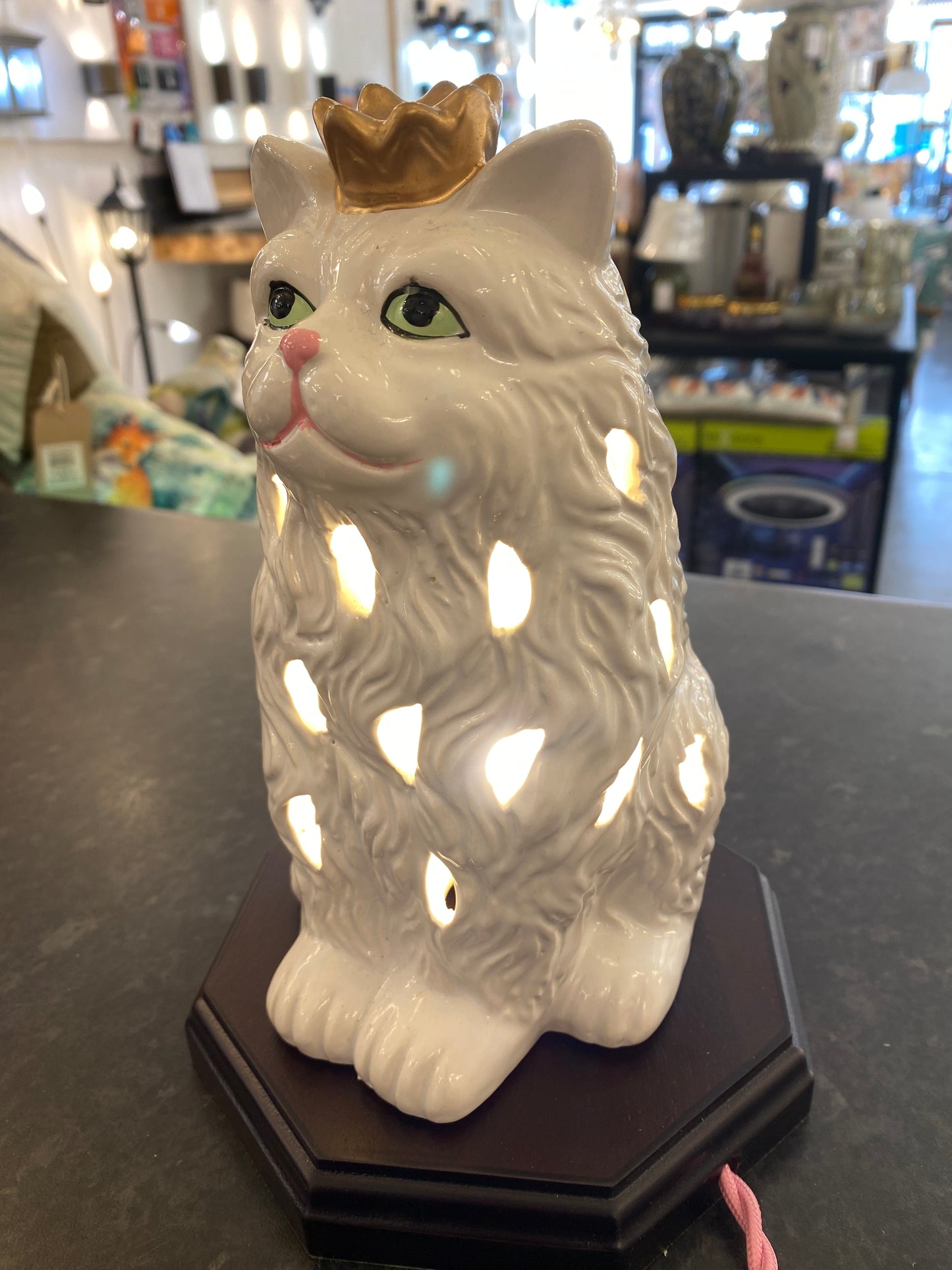 Hand Painted Cat Table Lamp