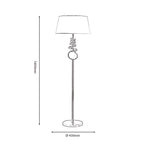 Brampton Spiral Artistic Floor Lamp Complete with Shade, 1x E27