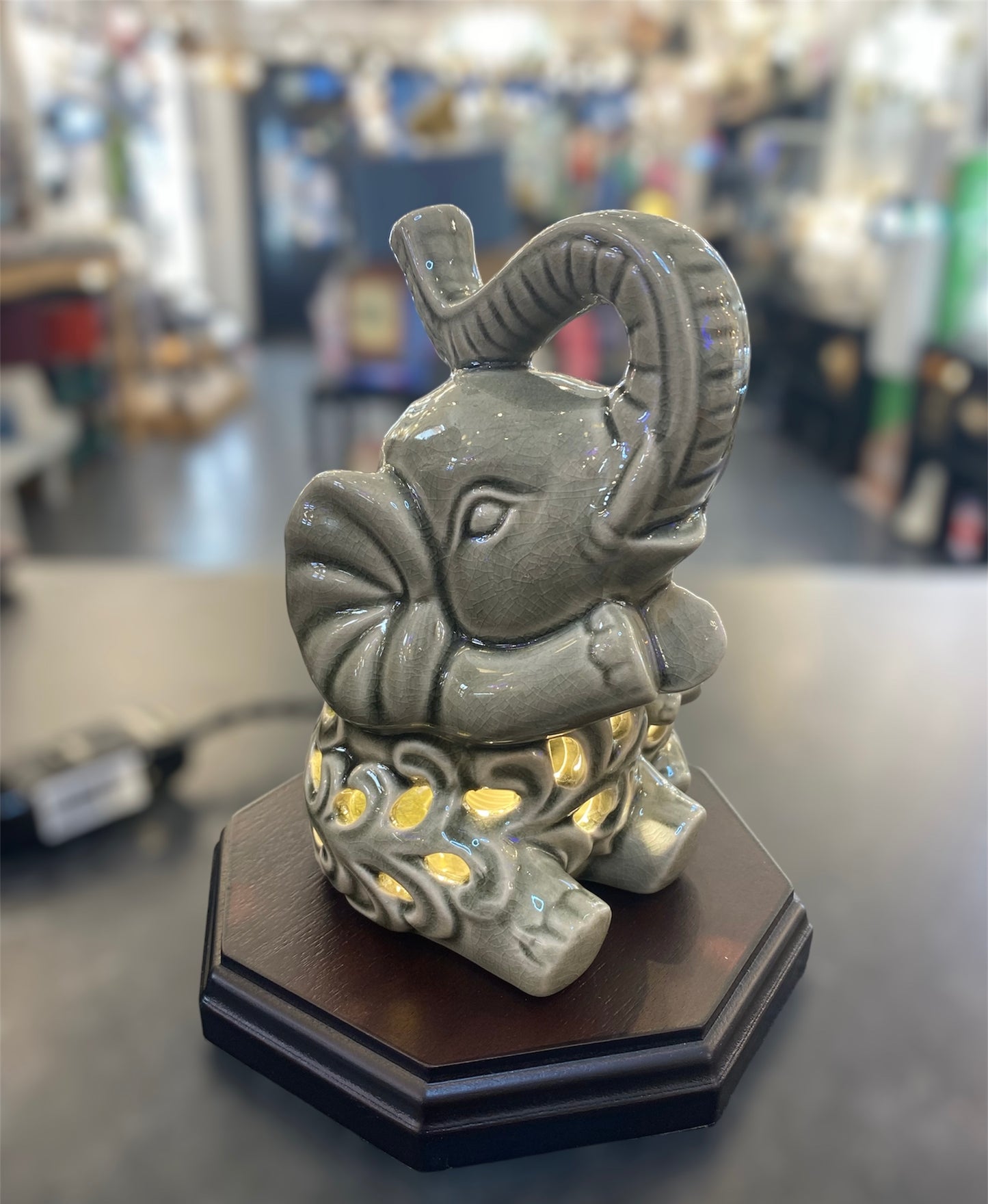 Hand Made Elephant Table Lamp