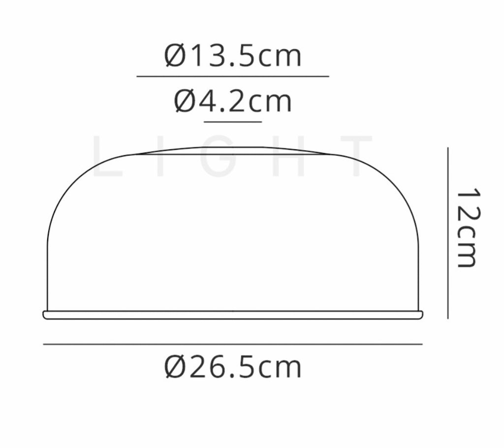 Flattened Prismatic Effect Glass Lampshade