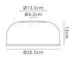 Flattened Prismatic Effect Glass Lampshade