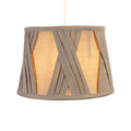 10" Gathered Cross Pleated Shade With Reversible Gimble for Lamps and Ceiling Fittings (Oaks G907/10 MO)