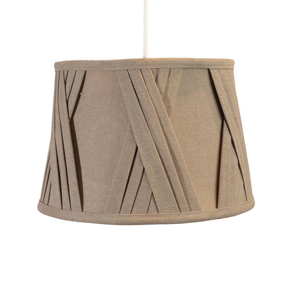 10" Gathered Cross Pleated Shade With Reversible Gimble for Lamps and Ceiling Fittings (Oaks G907/10 MO)