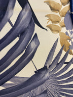 Hand Crafted Drum Lampshade - Blue Palms