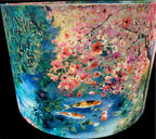 Hand Crafted Drum Lampshade - Koi Pond