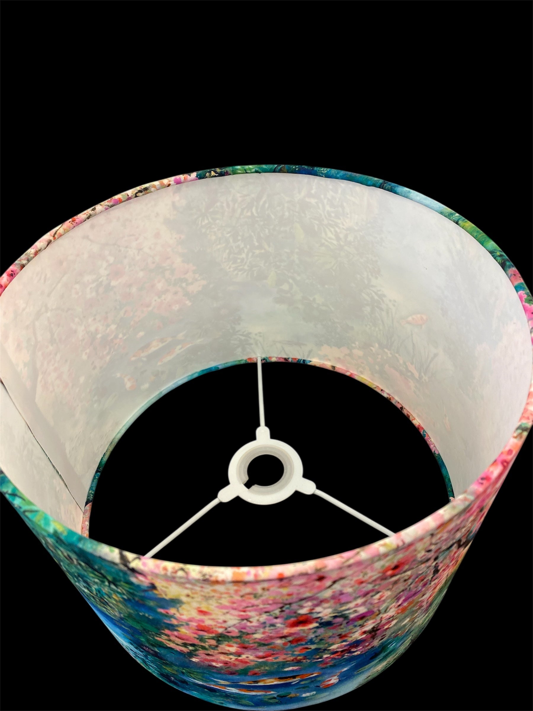 Hand Crafted Drum Lampshade - Koi Pond