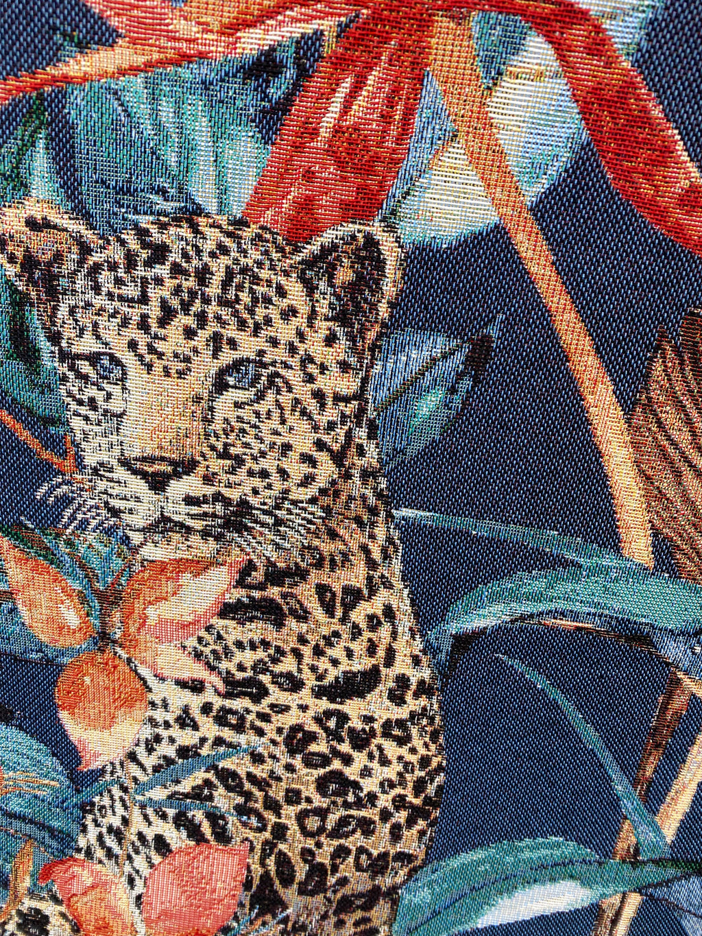 Tropical Leopards Wing Back Armchair by Acantha Maude