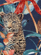 Tropical Leopards Wing Back Armchair by Acantha Maude