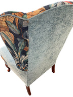 Tropical Leopards Wing Back Armchair by Acantha Maude