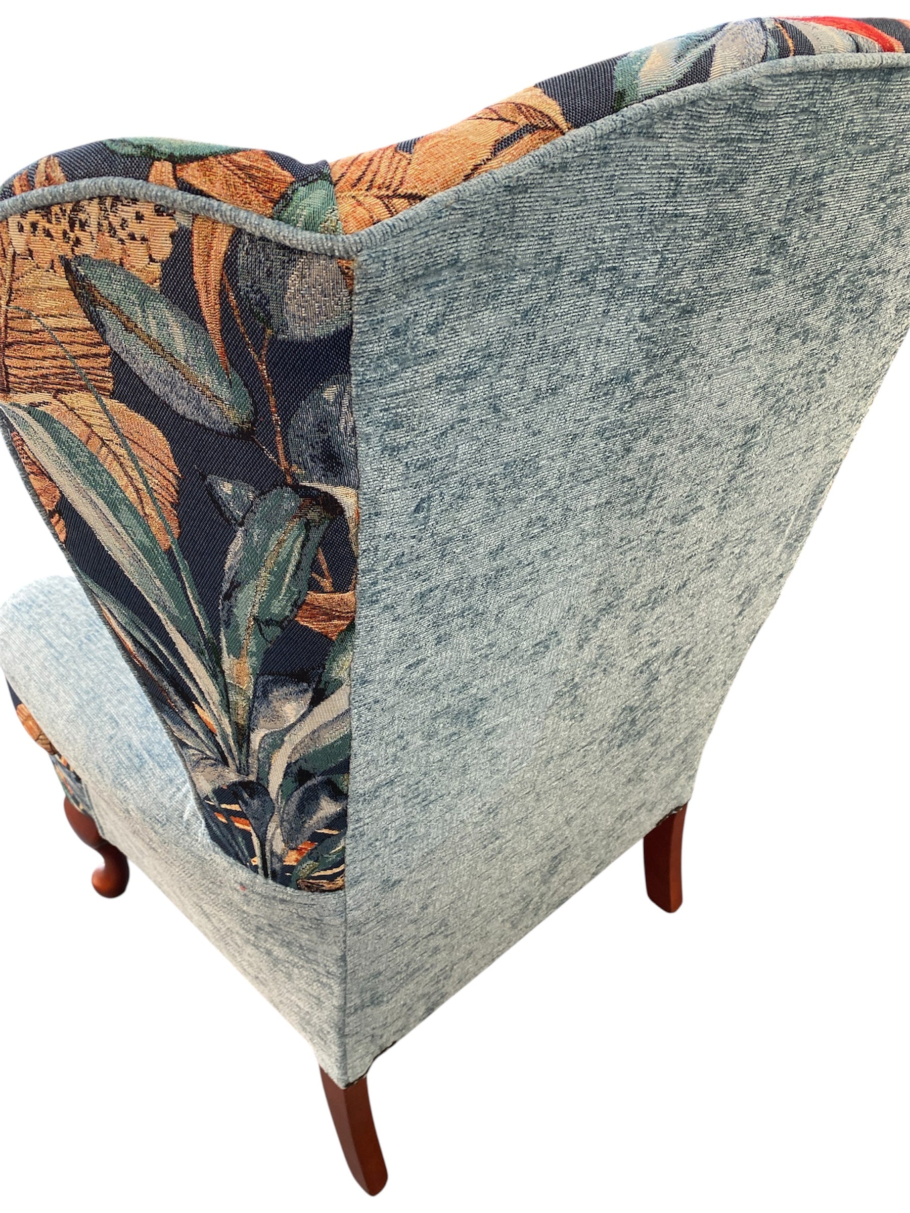 Tropical Leopards Wing Back Armchair by Acantha Maude