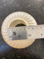 (31) Unknown Fitting - Amber Floral Frosted Shade for a Spring Clip fitting