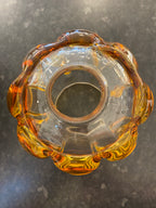 (33) Unknown Fitting - Murano vintage glass with amber dribbles