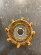 (33) Unknown Fitting - Murano vintage glass with amber dribbles