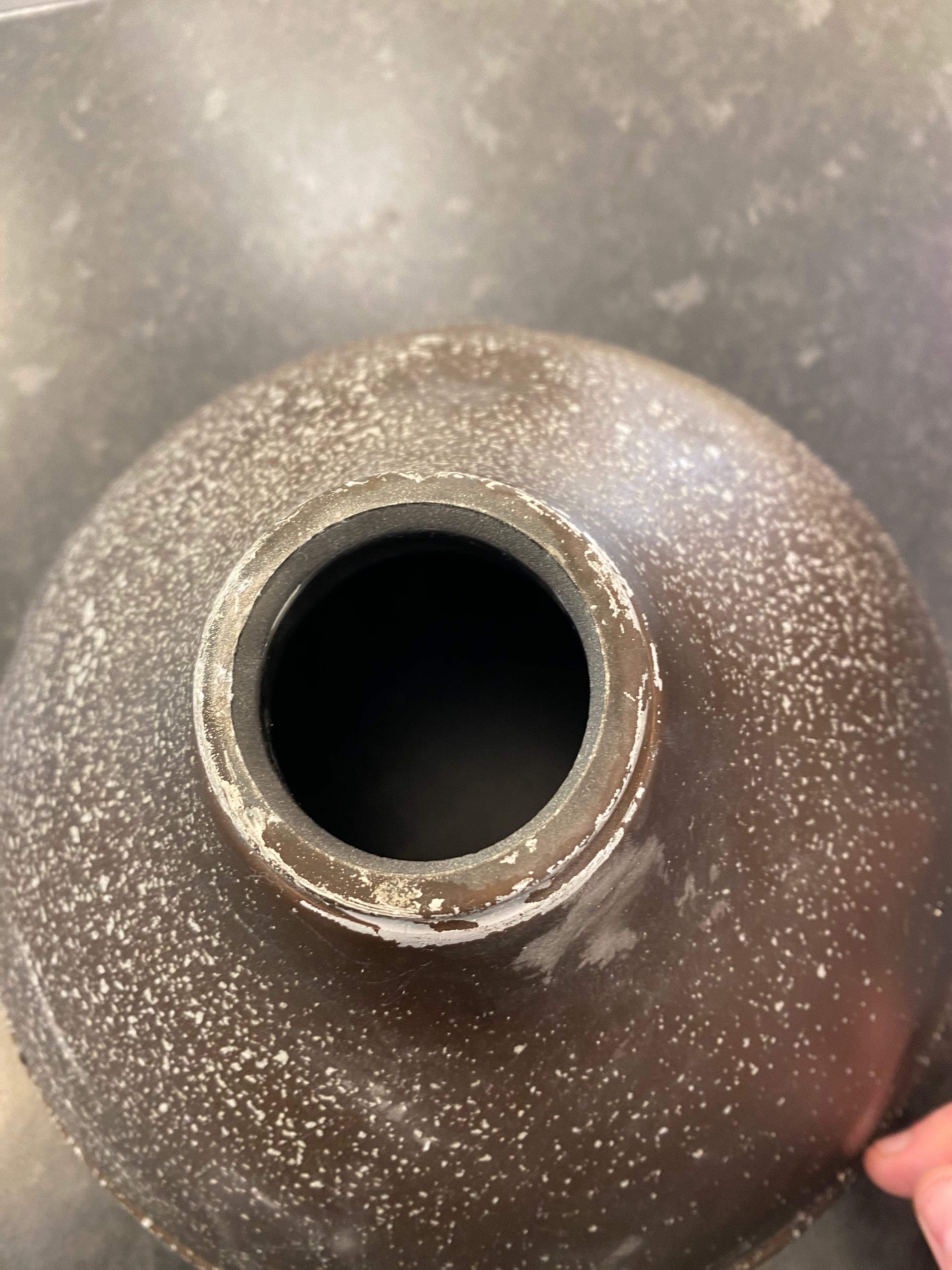 Original 1940’s Tin and Hollophane Glass Industrial style shade