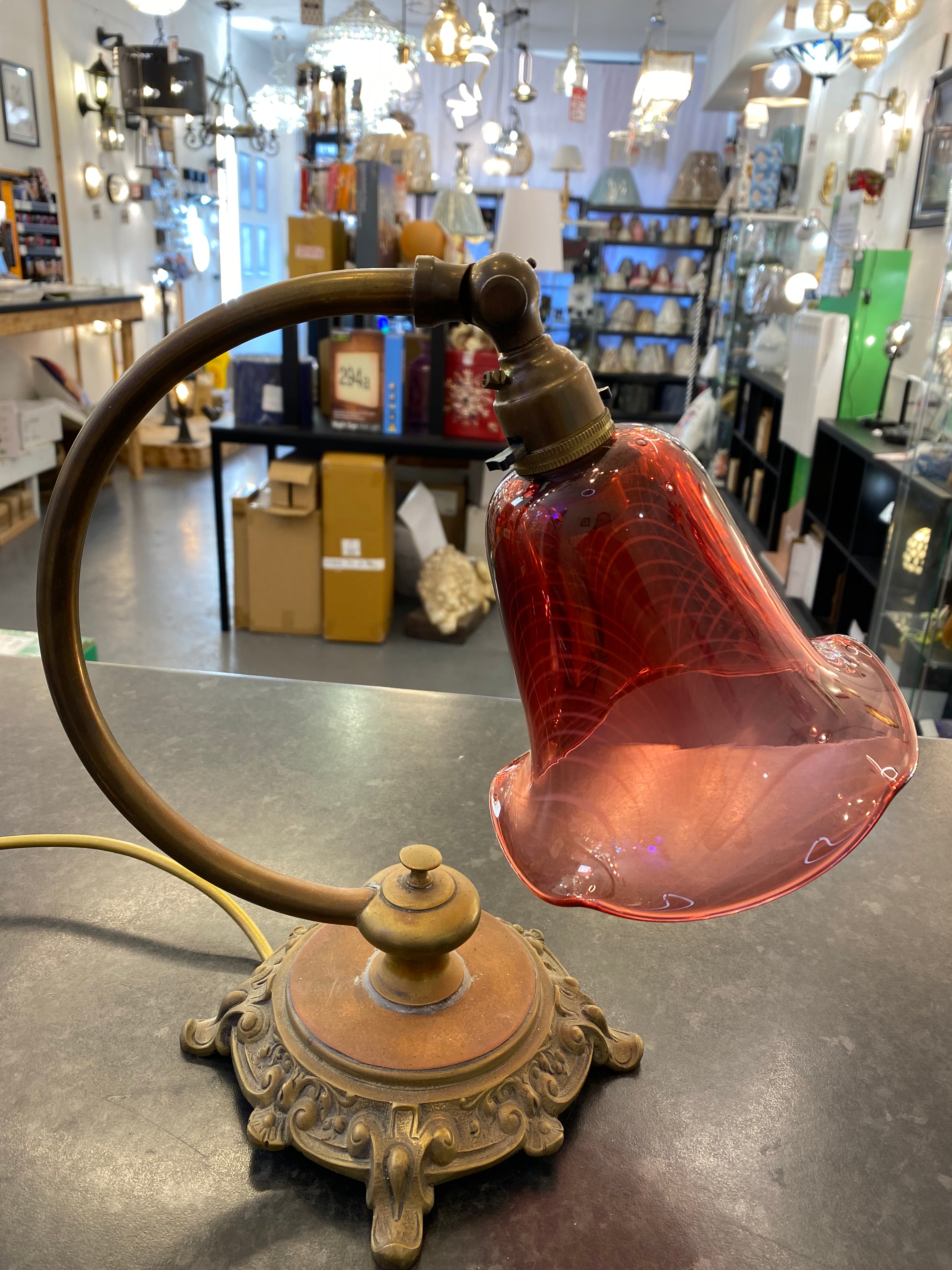 Vintage Adrian Sankey Signed Desk Lamp