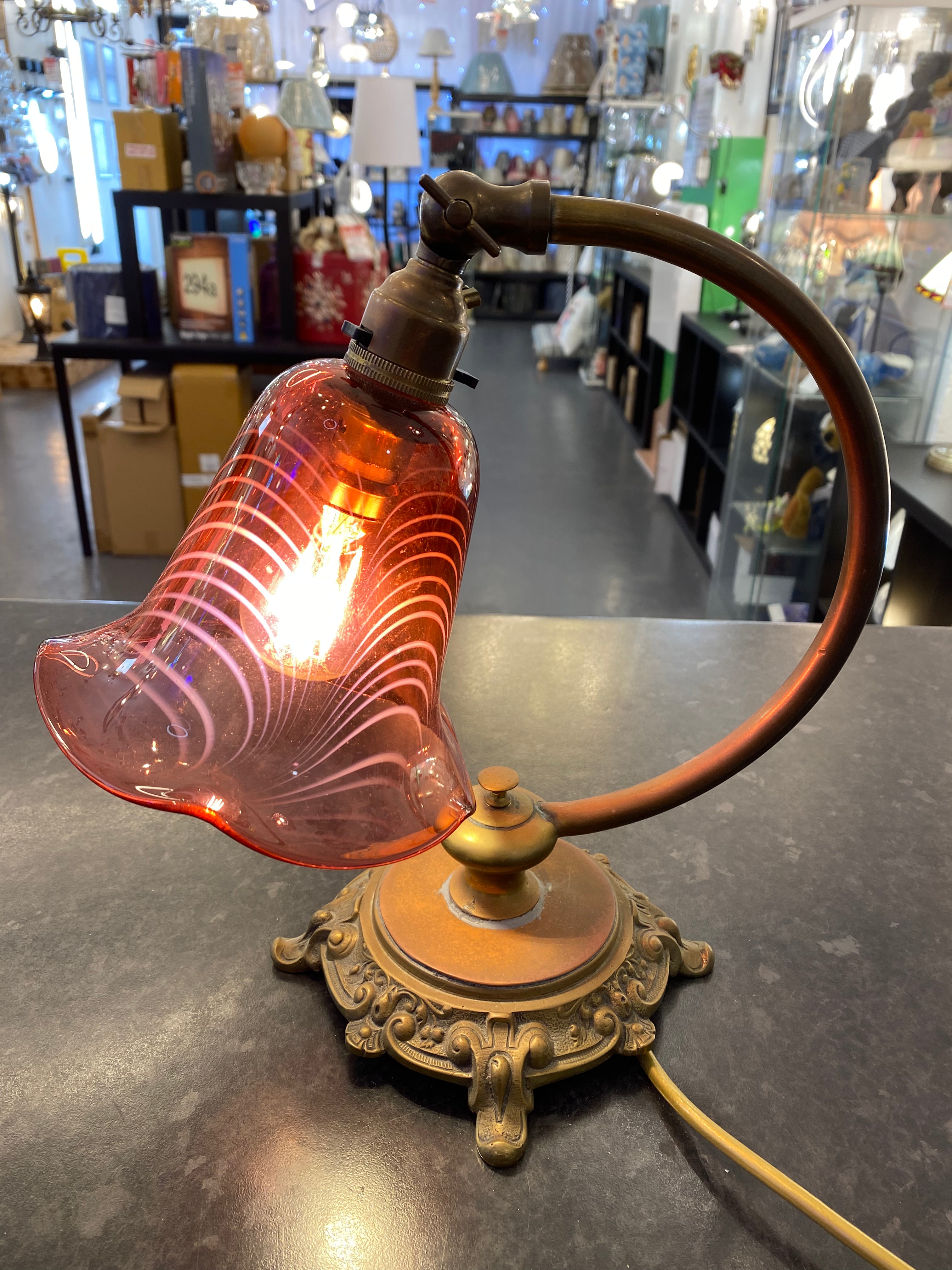 Vintage Adrian Sankey Signed Desk Lamp