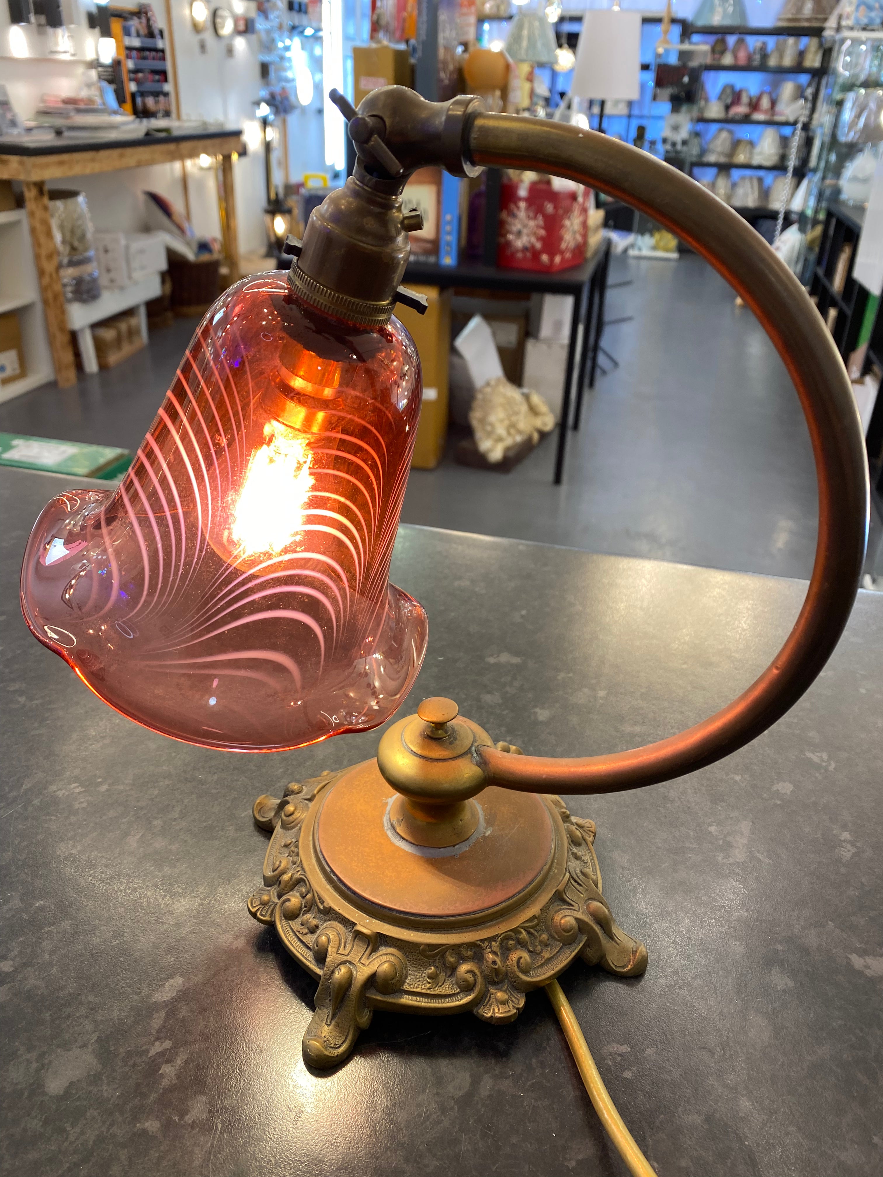 Vintage Adrian Sankey Signed Desk Lamp