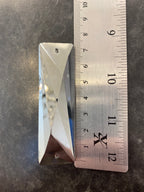 Chrome Smoke Crystal Rectangle , 2 Holes, No Ring Or Pin Included