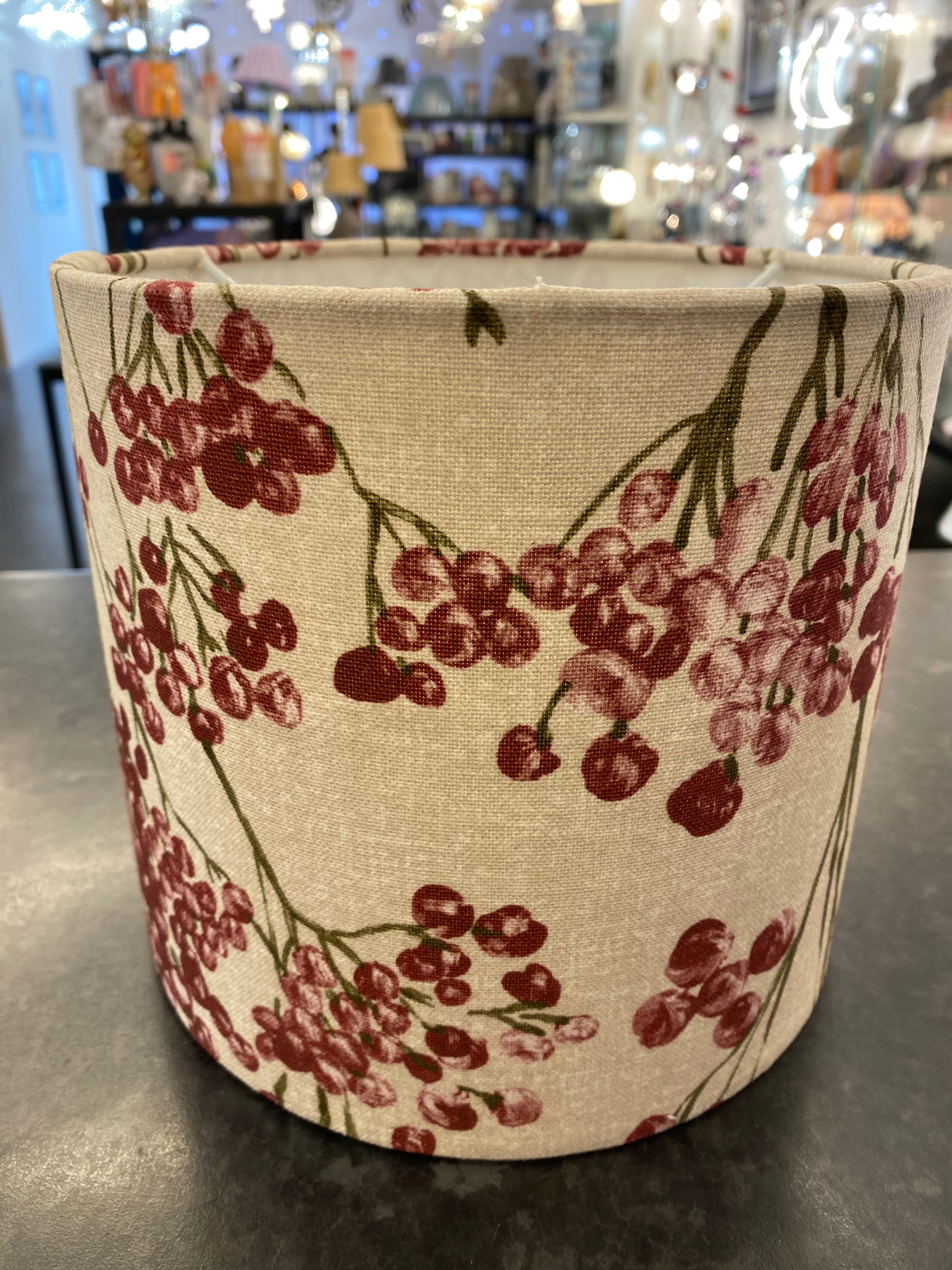 Hand Crafted Drum Lampshade - Berries