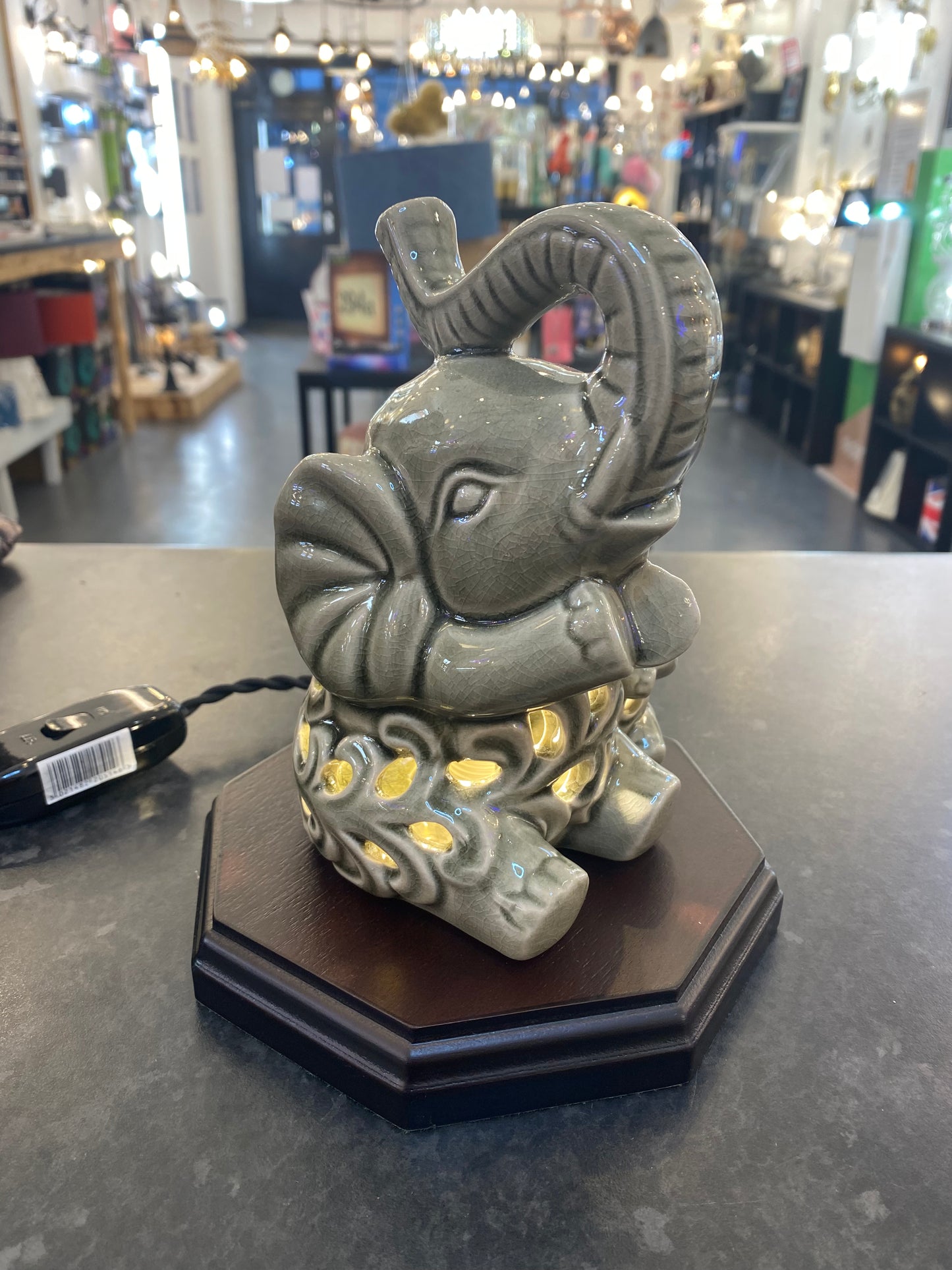 Hand Made Elephant Table Lamp