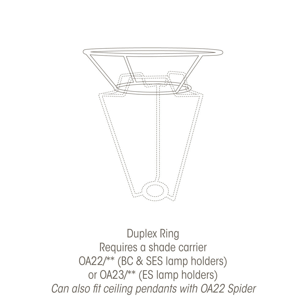 20" Linen Drum Shade with Duplex Ring