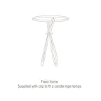 6" Linen Drum Shade with Candle Clip for Wall Lights and Small Lamps