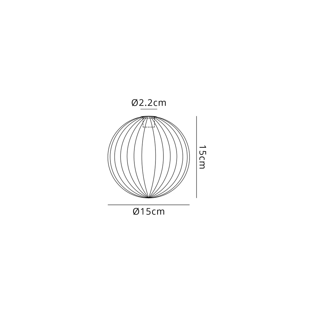 Baron 15cm Segment (AL) Round Globe Glass Shade for G9 Fittings