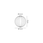 Baron 15cm Segment (AL) Round Globe Glass Shade for G9 Fittings