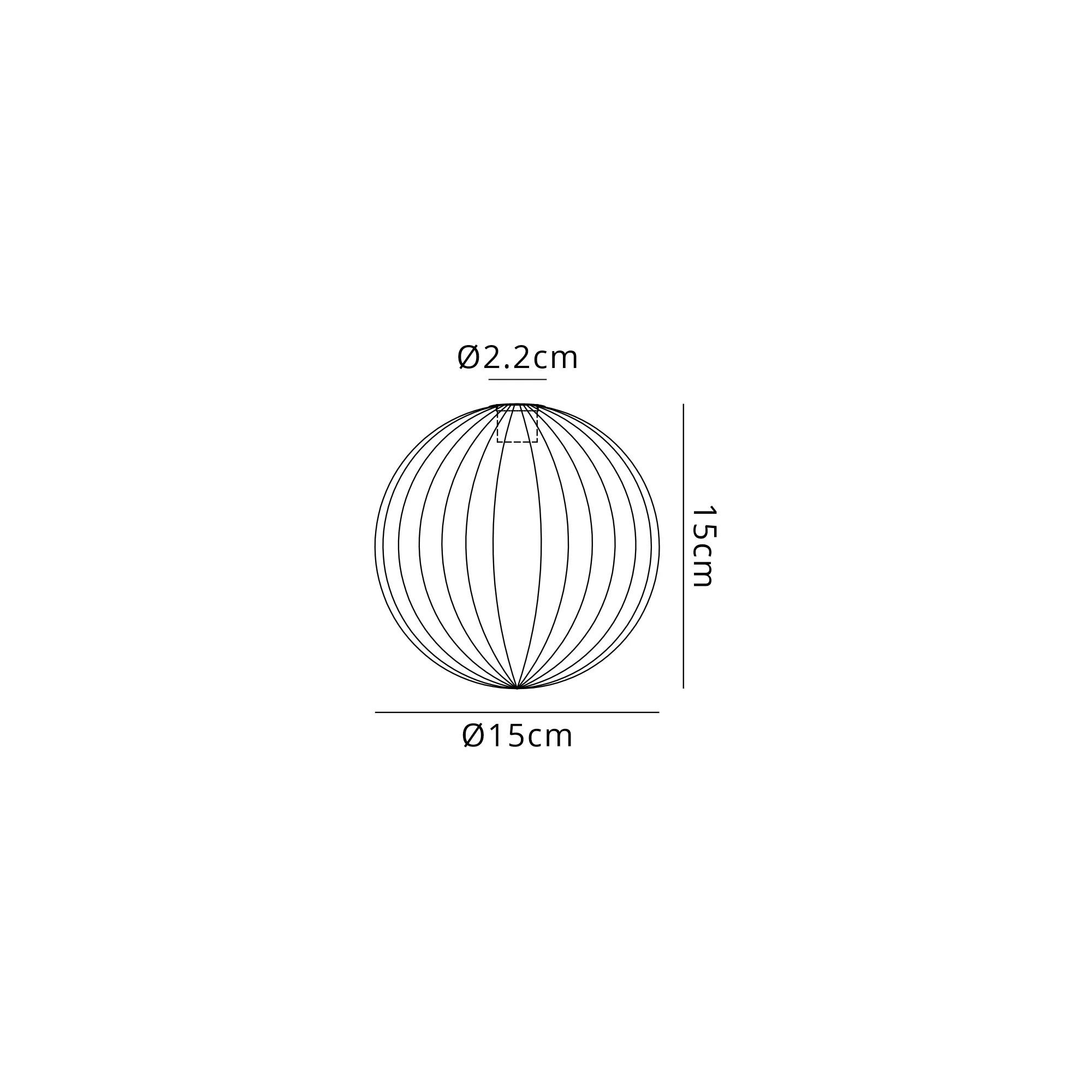 Baron 15cm Segment (AL) Round Globe Glass Shade for G9 Fittings