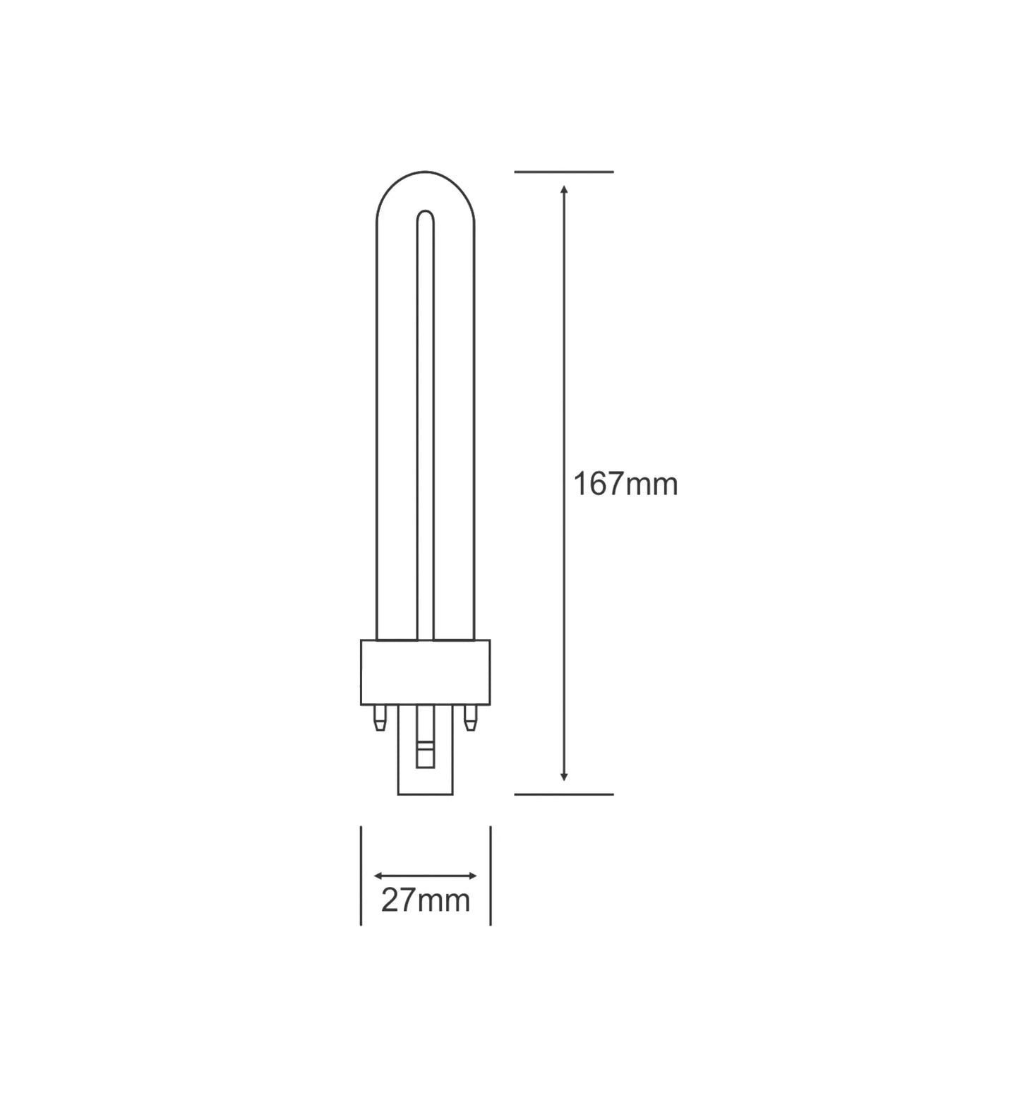 Bona-S Pro G23 2-Pin 9W Natural White 4000K Fluorescent - single Turn CFL