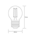 Low Power Integral LED Ball E27 1.8W Warm White 2700K, 250lm 20w Equiv