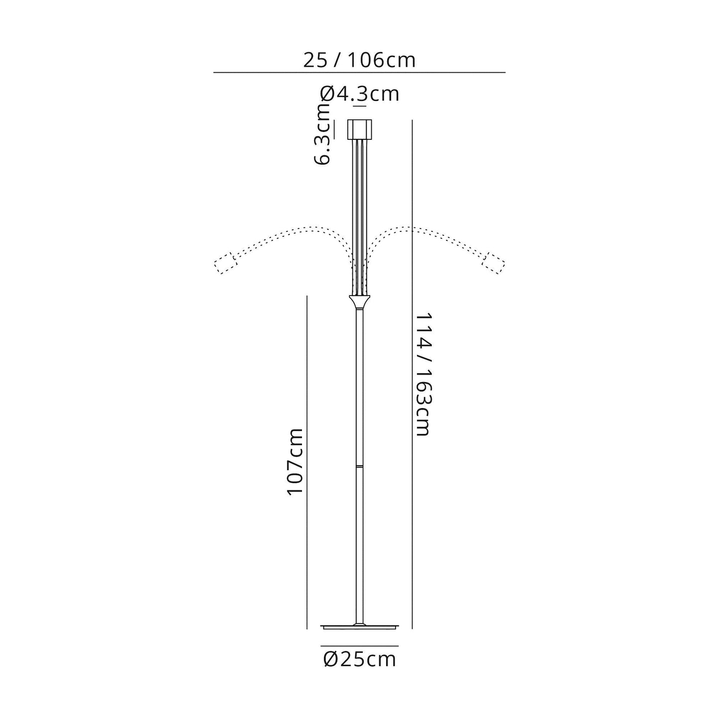 EX DISPLAY - Move Bendable Floor Lamp