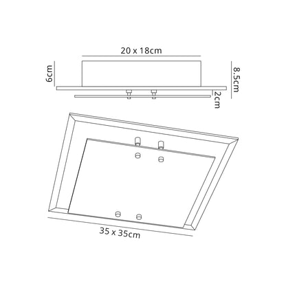 Mira Flush Ceiling Light