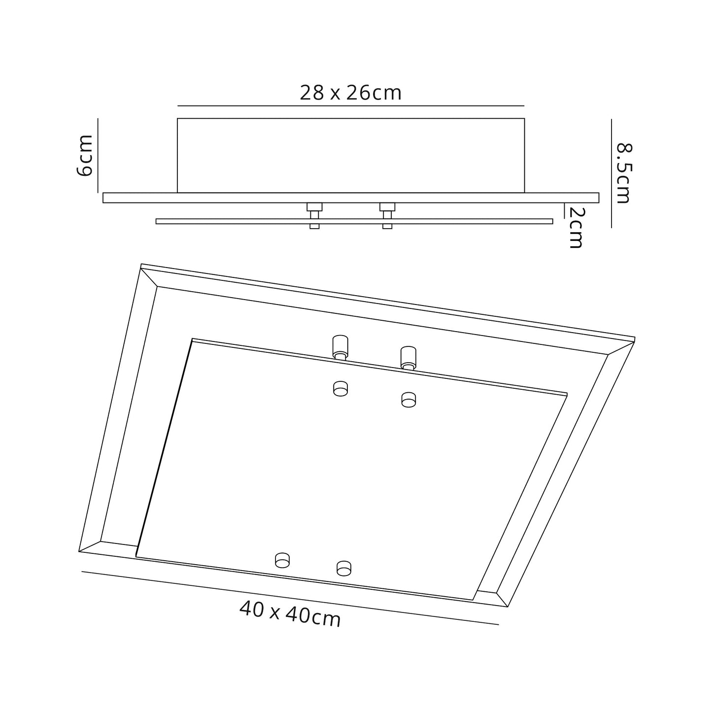 Mira Flush Ceiling Light