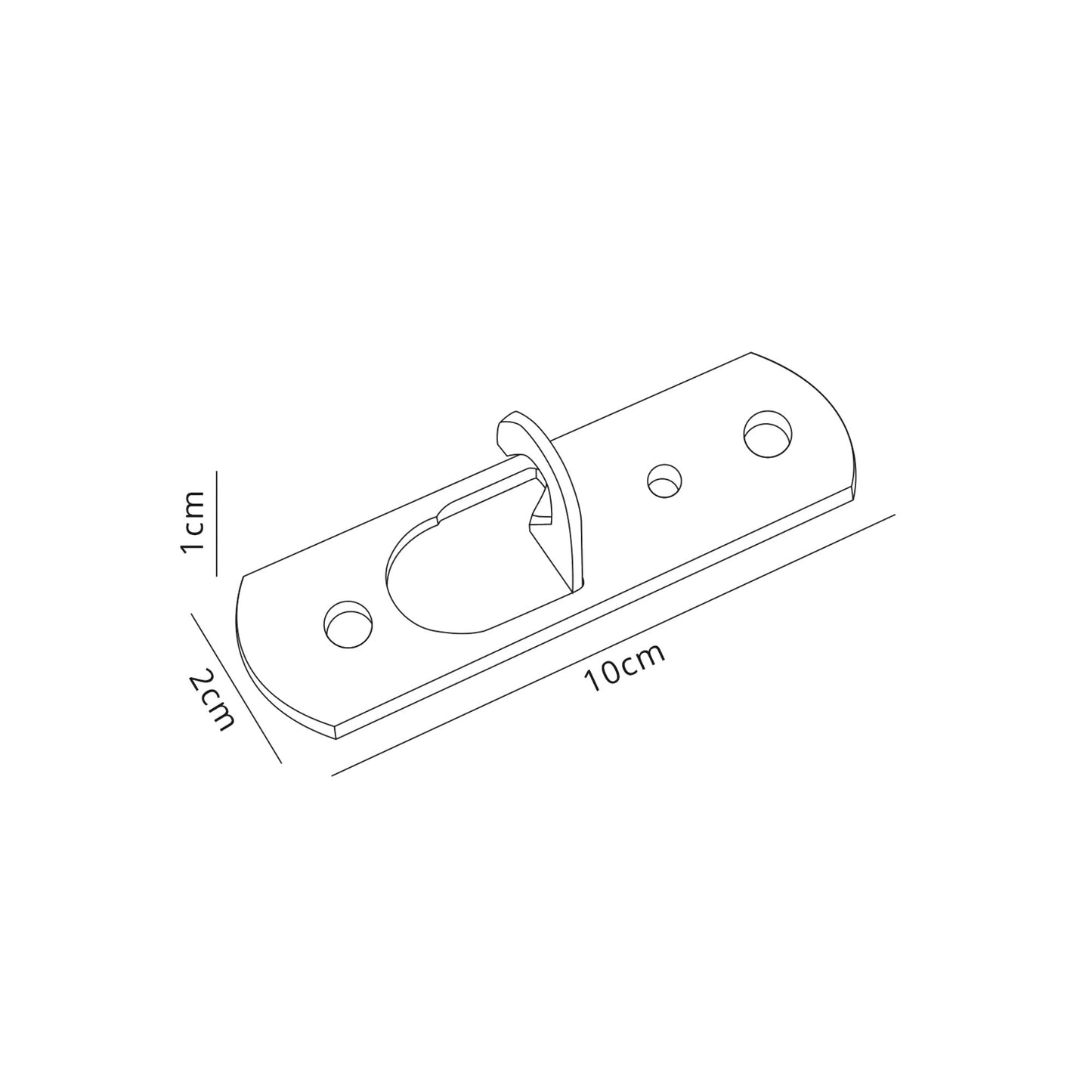 Universal Ceiling Flat Hook Plate - 2 Pack