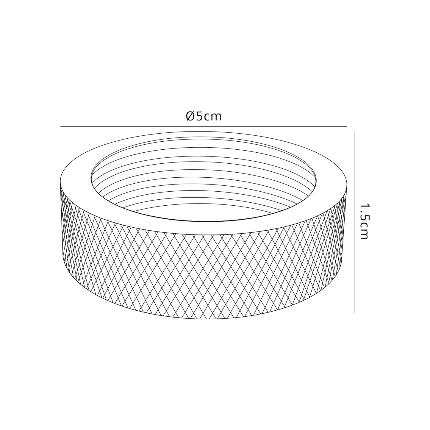 Deeper Shade Ring Metal Ceiling Fitting - For Heavy Shades