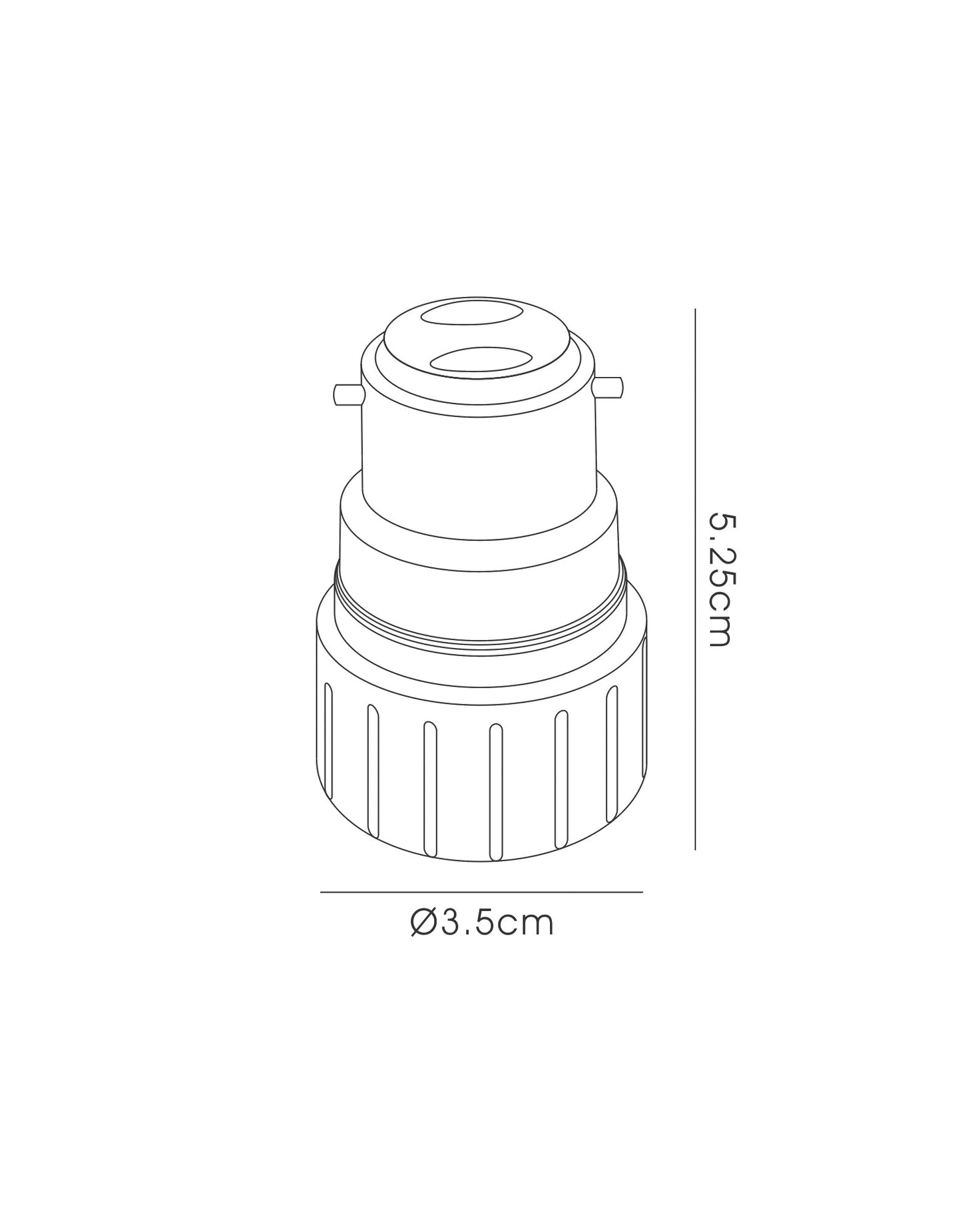 B22 Lampholder to GU10 Lamp Socket Converter