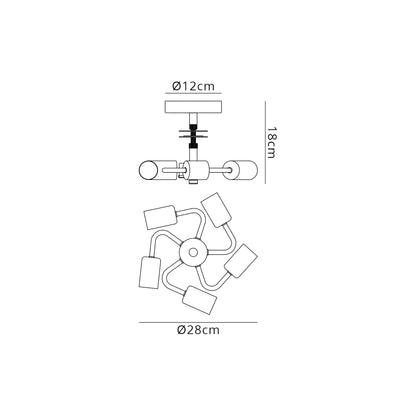 Baymont 5 Light Flush Fitting