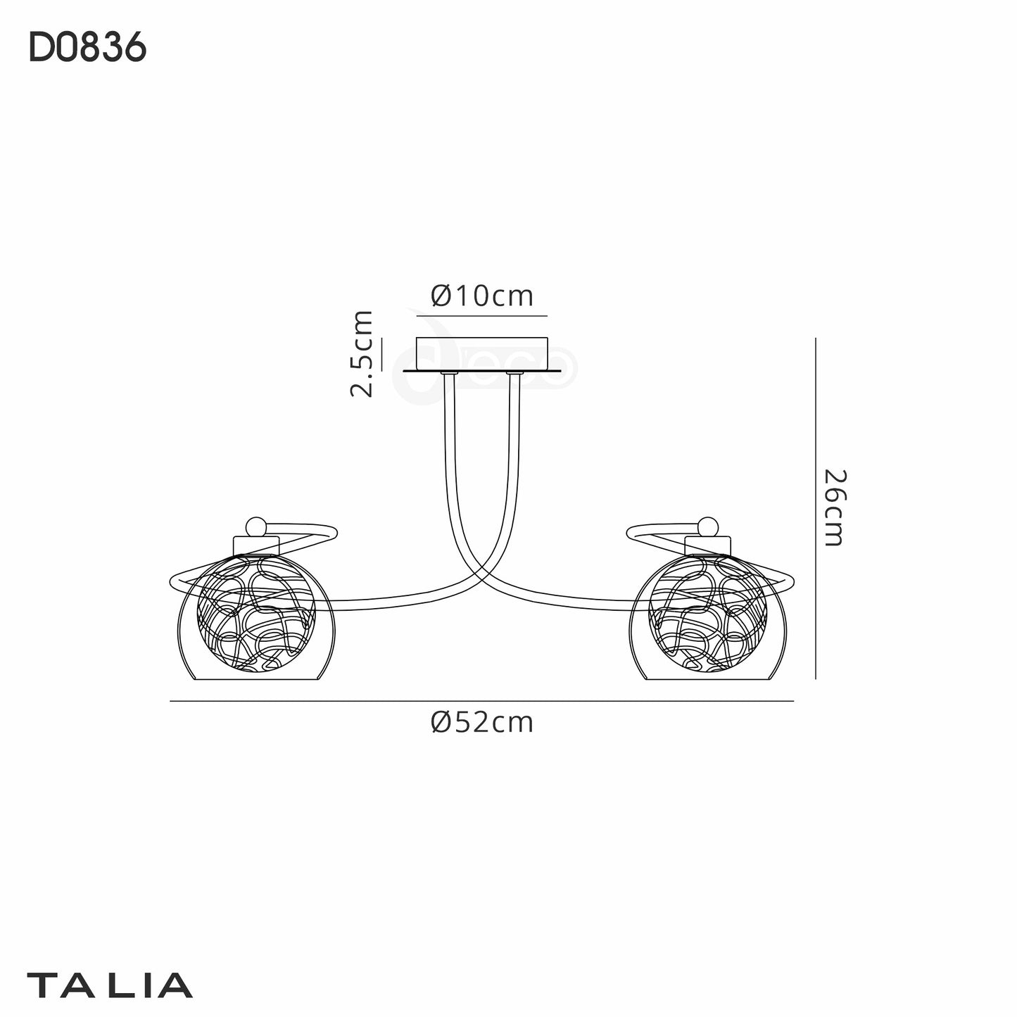 Talia Semi Flush 5 Light